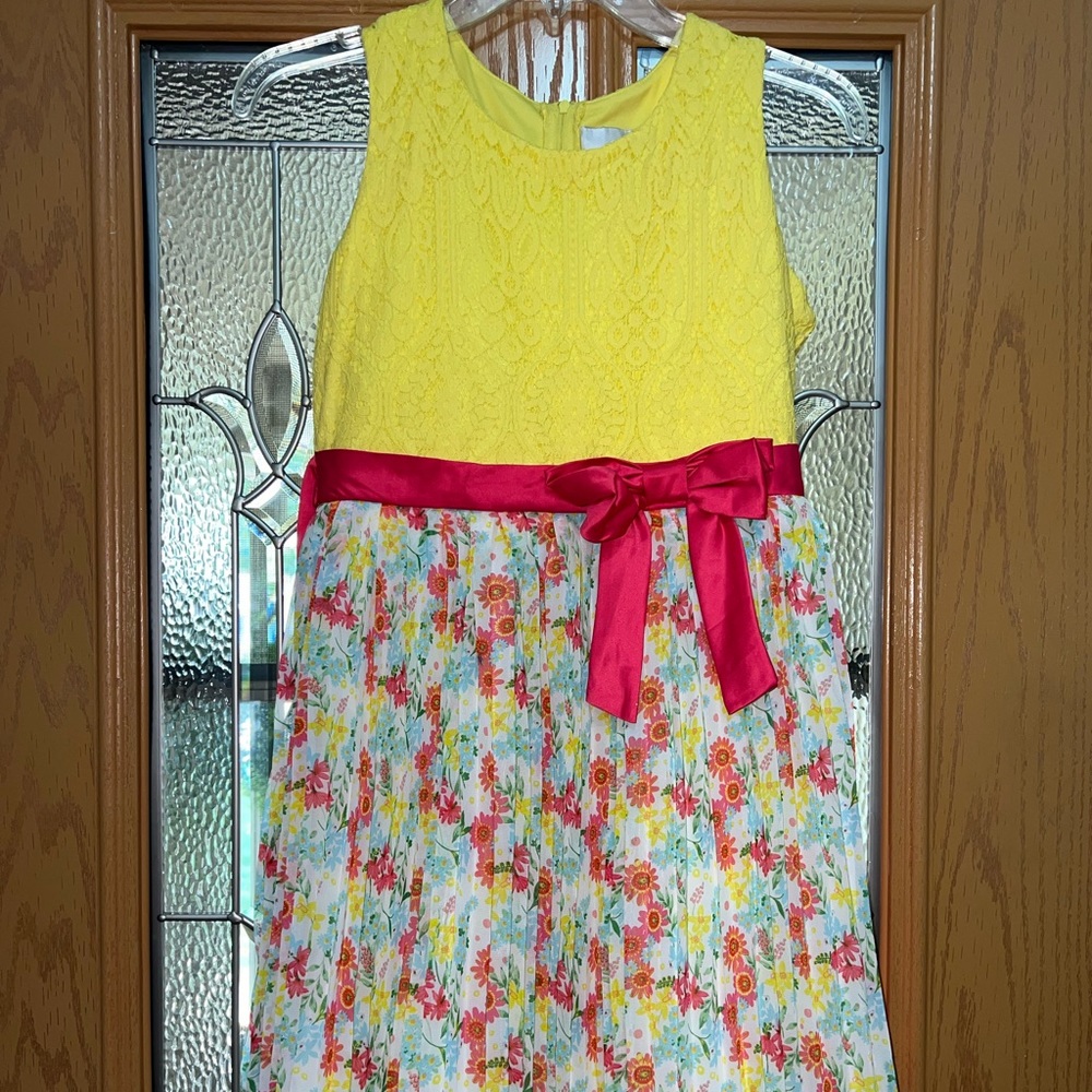 girls yellow flower dress